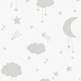 Next Moon & Stars Grey Wallpaper 118332