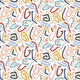 OHPOPSI Squiggle Lapis & Honey Wallpaper ABS50126W