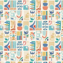 OHPOPSI Snip Snip Indigo & Amber Wallpaper ABS50130W