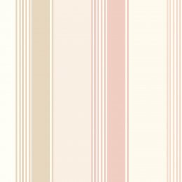 Multi Stripe Putty Mix Wallpaper with soft neutral and blush stripes.