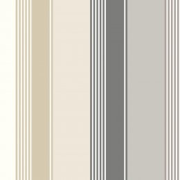 Multi Stripe Slate Mix Wallpaper featuring soft neutrals and slate grey stripes.