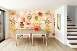 ohpopsi Abstract Fusion Cinnabar Twist Wall Mural