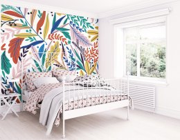 Origin Murals Patterned Leaves Multi Bright Mural Room