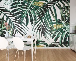 Origin Murals Tropical Leaves Emerald Mural Room