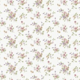 Galerie Pretty Prints Blossom Mini Cream / Pink / Purple / Green Wallpaper