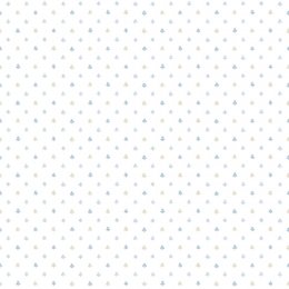 Galerie Pretty Prints Lulu Spot Blue & Beige Wallpaper
