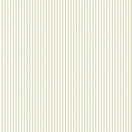 Galerie Pretty Prints Ticking Stripe White & Olive Wallpaper