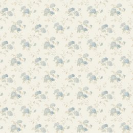 Galerie Pretty Prints Mini Hydrangea Trial Cream / Blue / Beige Wallpaper