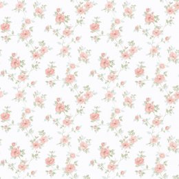 Galerie Pretty Prints Mini Rose Trail Pink / Turquoise / Green Wallpaper