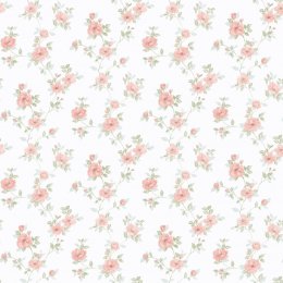Galerie Pretty Prints Mini Rose Trail Pink / Turquoise / Green Wallpaper