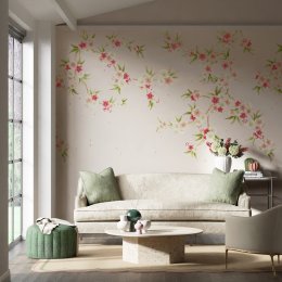 Harlequin Rosa Blush Pearl, Peony & Meadow Mural Room