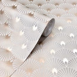 Superfresco Easy Ecailles Gatsby Beige/Rose Gold Wallpaper