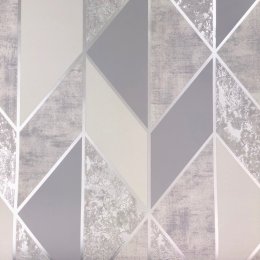 Superfresco Milan Geo Silver Wallpaper