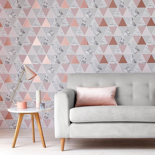 Graham & Brown Refections Rose Gold Wallpaper 103290