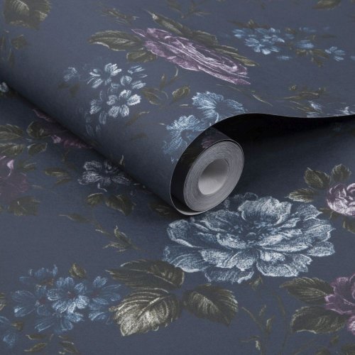 Graham & Brown Muse French Navy Wallpaper 103506
