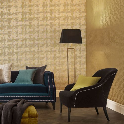 Graham & Brown  Zen Saffron Wallpaper Room