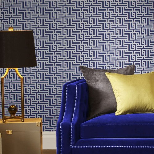 Graham & Brown Zen Cobalt Wallpaper Room