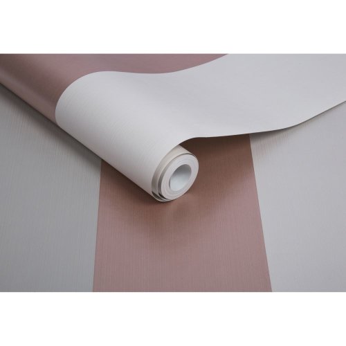 Graham & Brown Figaro Rose Gold & Mink Wallpaper Roll