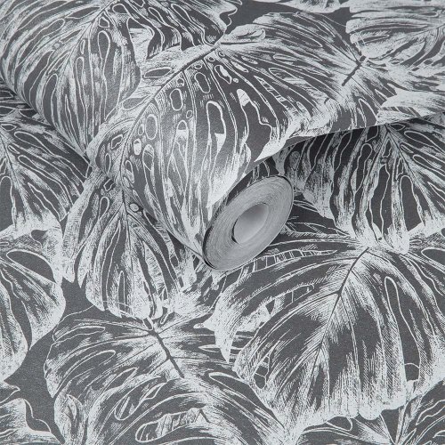 Graham & Brown Tropical Pewter Wallpaper