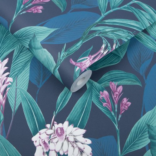 Graham & Brown Botanical Midnight Wallpaper Roll