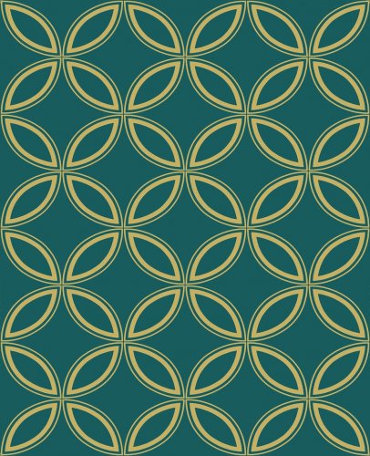 Graham & Brown Eternity Teal & Gold Wallpaper