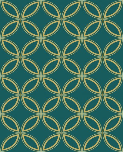 Graham & Brown Eternity Teal & Gold Wallpaper