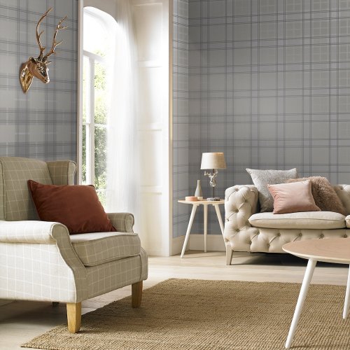 Graham & Brown Refections Silver Wallpaper 103292