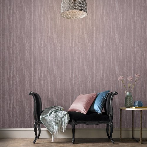 Graham & Brown Bamboo Texture Pink Wallpaper Room