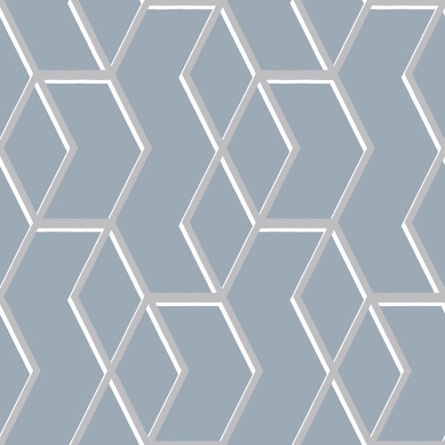 Graham & Brown Archetype Blue & Silver Wallpaper 104733