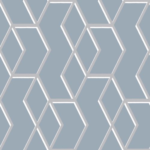 Graham & Brown Archetype Blue & Silver Wallpaper 104733