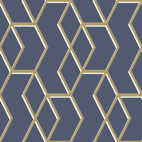 Graham & Brown Archetype Navy & Gold Wallpaper 104735