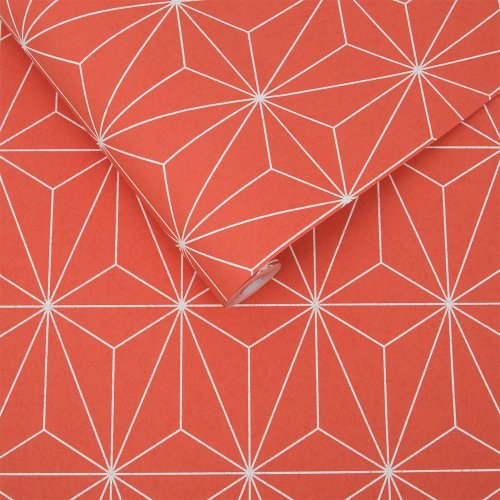 Graham & Brown Prism Orange Wallpaper 104739