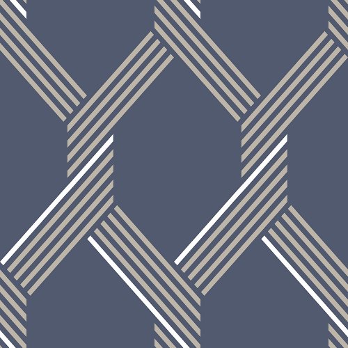 Graham & Brown Vector Navy / Gold Wallpaper 105466