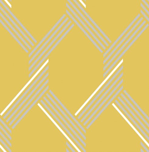 Graham & Brown Vector Lemon / Silver Wallpaper 105468