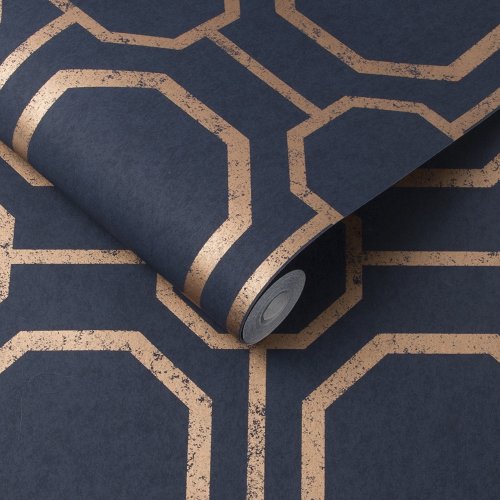 Graham & Brown Sashiko Navy Wallpaper roll