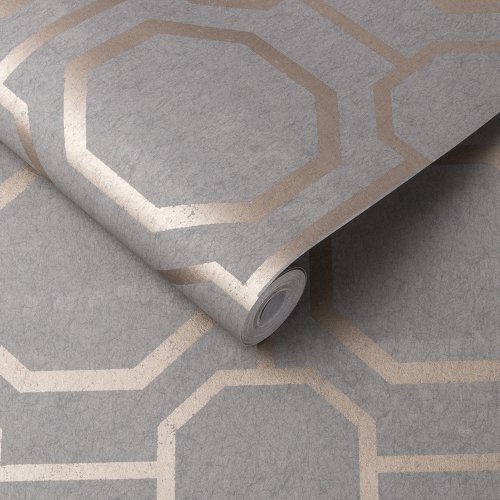 Graham & Brown Sashiko Rose Gold Wallpaper Roll