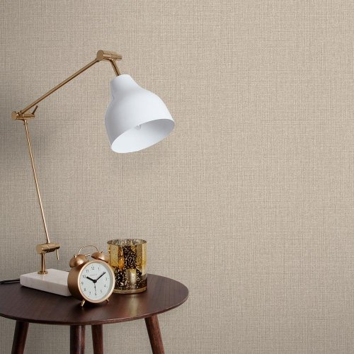 Graham & Brown Linen Beige Wallpaper Room