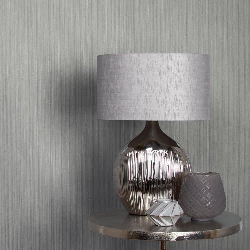 Graham & Brown Silk Silver Wallpaper Room