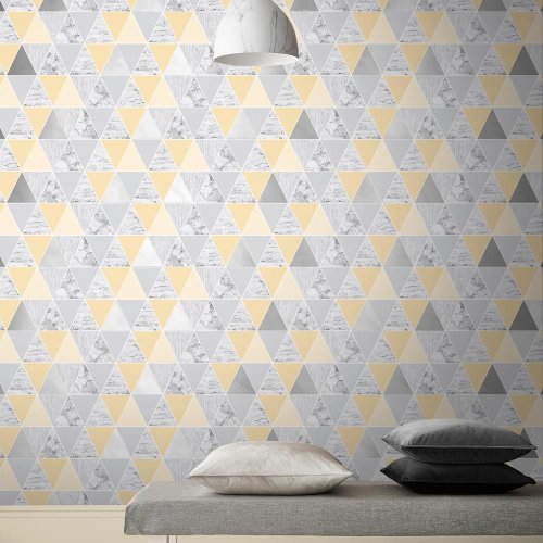 Graham & Brown Reflection Lemon Wallpaper 105907