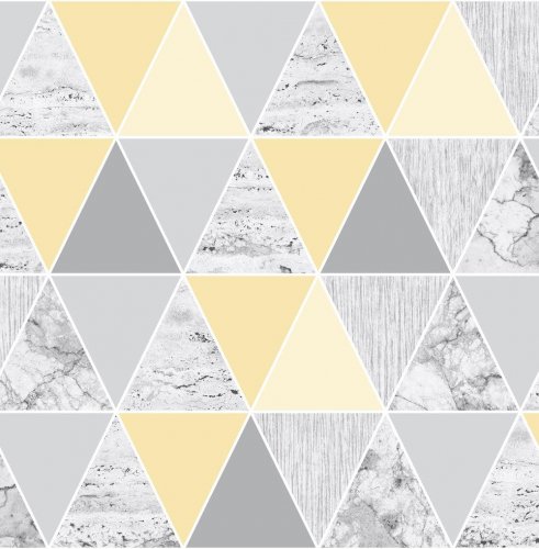 Graham & Brown Reflection Lemon Wallpaper 105907