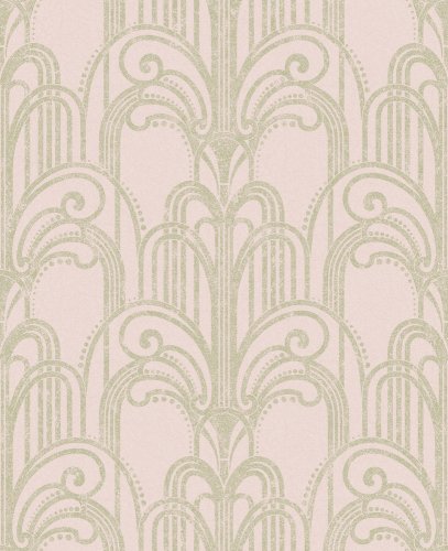 Graham & Brown Art Deco Blush Wallpaper