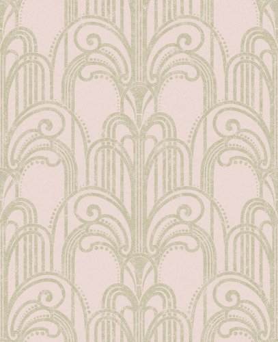 Graham & Brown Art Deco Blush Wallpaper
