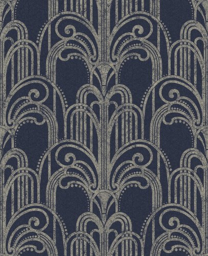 Graham & Brown Art Deco Midnight Wallpaper