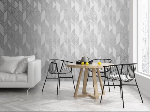 106405 Milan Silver Geo wallpaper