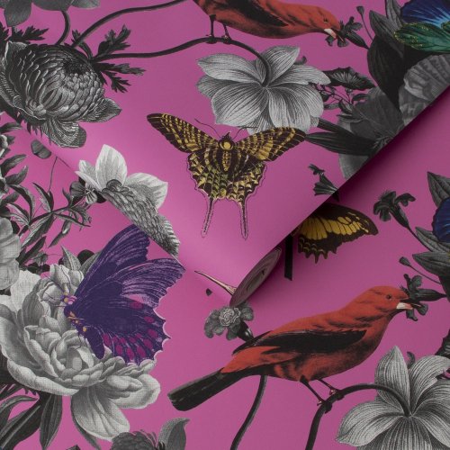 Graham & Brown Jardin Magenta Wallpaper Roll