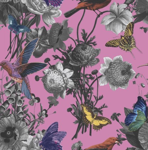 Graham & Brown Jardin Magenta Wallpaper