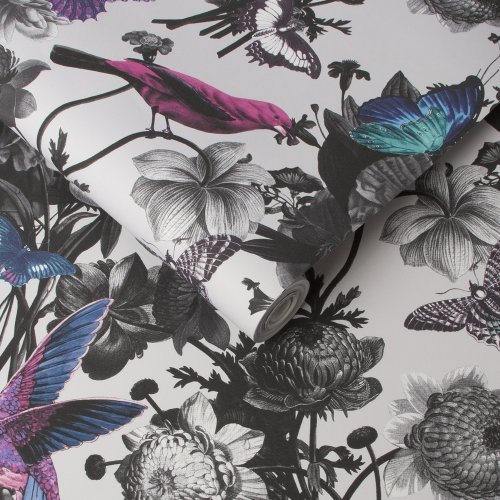 Graham & Brown Jardin Grey Wallpaper Roll