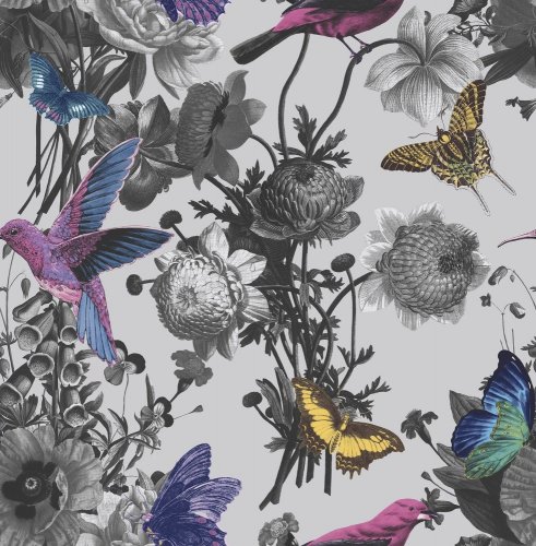 Graham & Brown Jardin Grey Wallpaper