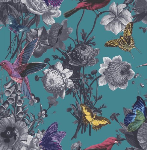 Graham & Brown Jardin Teal Wallpaper