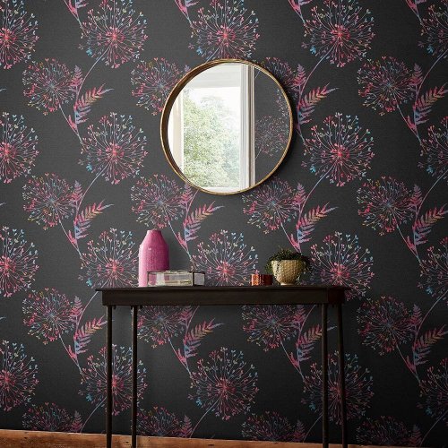 Graham & Brown Wish Black Wallpaper Room